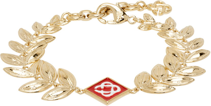 Armband Casablanca Casablanca Gold-Tone Laurel Leaf Bracelet Metallisk | APF25-JW-254-01