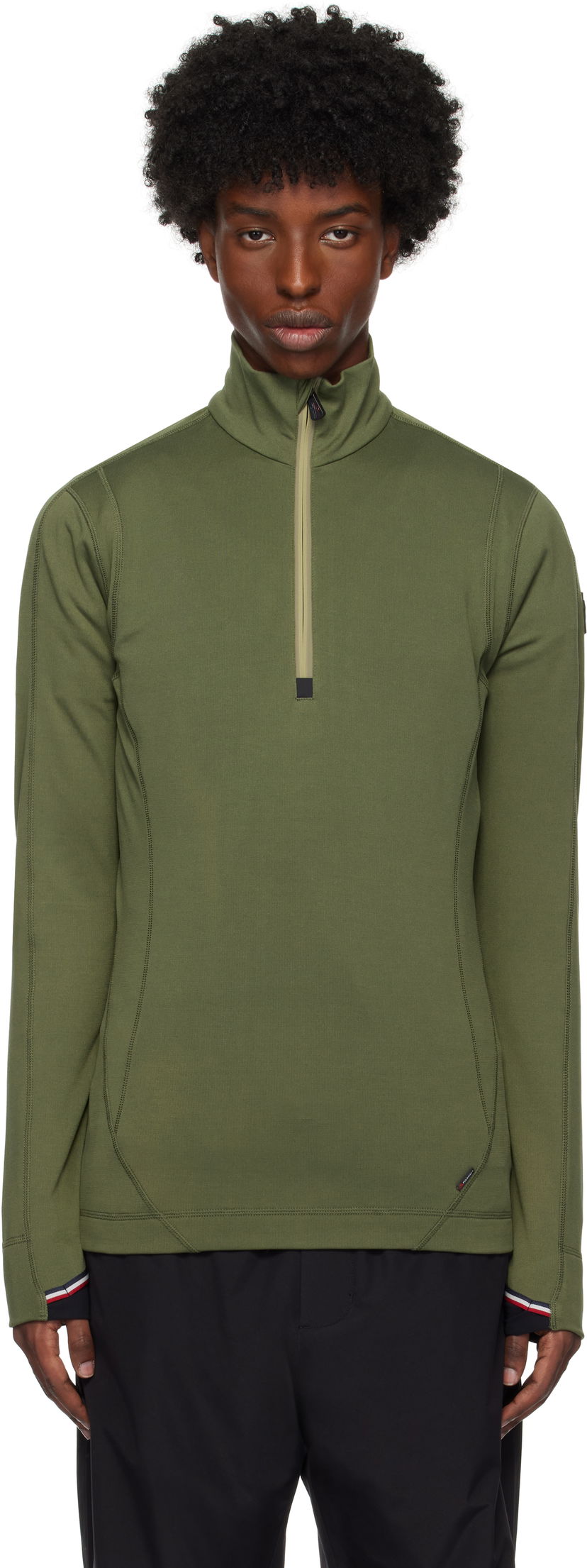 Sweater Moncler Half Zip Performance Top Grön | J20978G00028899JO