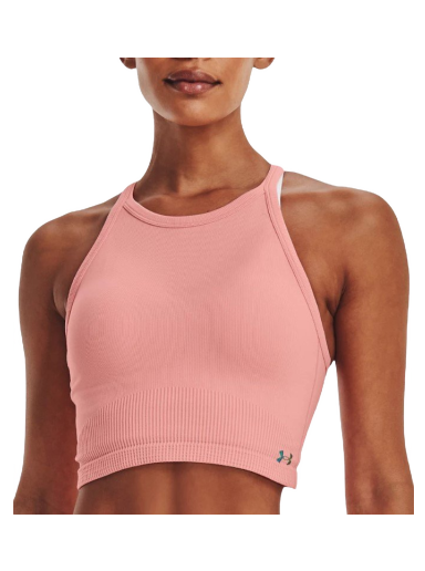 Crop top Under Armour Rush Seamless Crop Top Rosa | 1377597-603