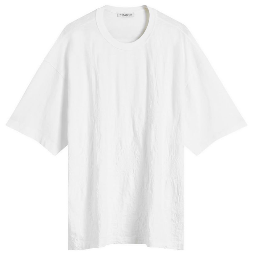 T-shirt YMC YMC Embroidered Sunflower T-Shirt, Size Large Vit | P6YAG-10