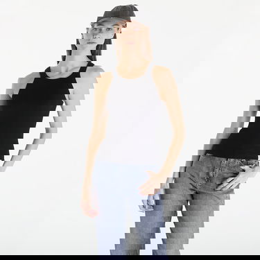 Linne CALVIN KLEIN Jeans Variegated Rib Woven Tank Top Black Svart | J20J223104 BEH, 0