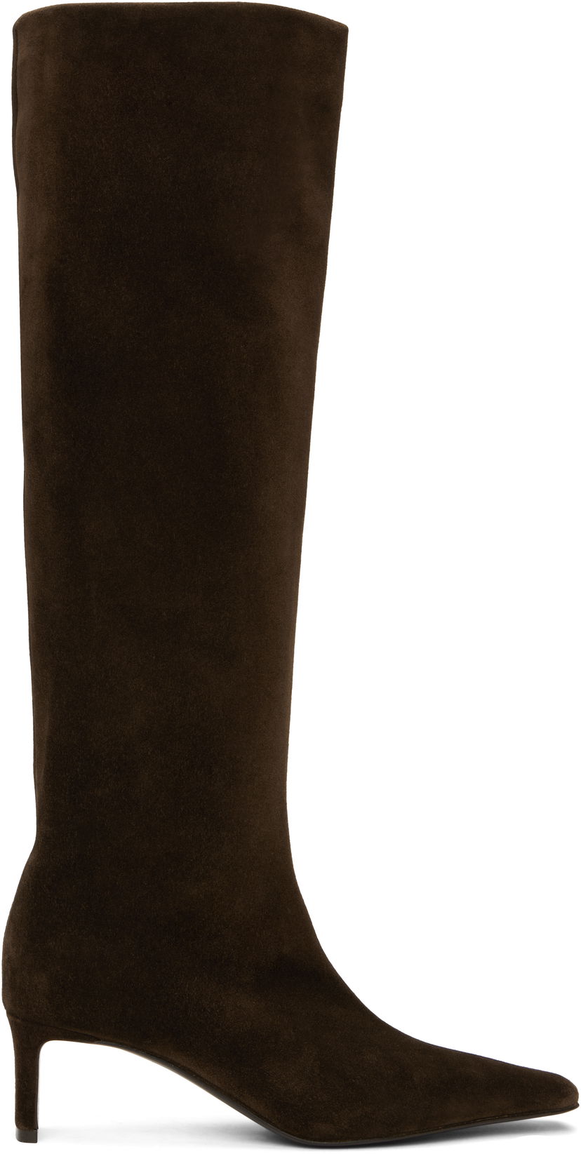 Sneakers och skor Khaite Khaite Ona Suede Knee-High Boots Brun | F1099-726