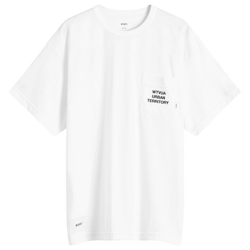 T-shirt WTAPS Embroidered Pocket T-Shirt Vit | 242ATDT-CSM15-WHT