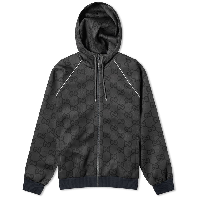 Jacka Gucci Light Neoprene Jumbo GG Hooded Jacket Grå | 771619-XJF52-1155