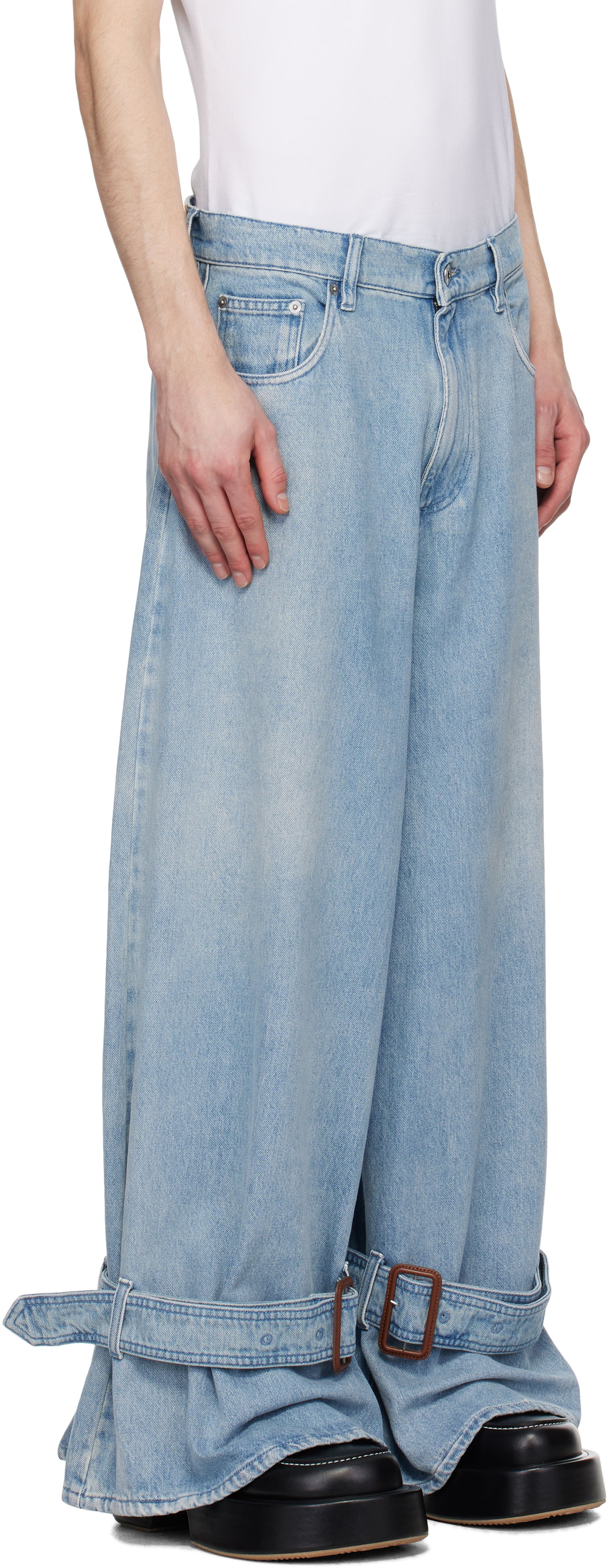 Jeans JW Anderson JW Anderson Buckled Cuff Jeans Blå | DT0107-PG1735, 1