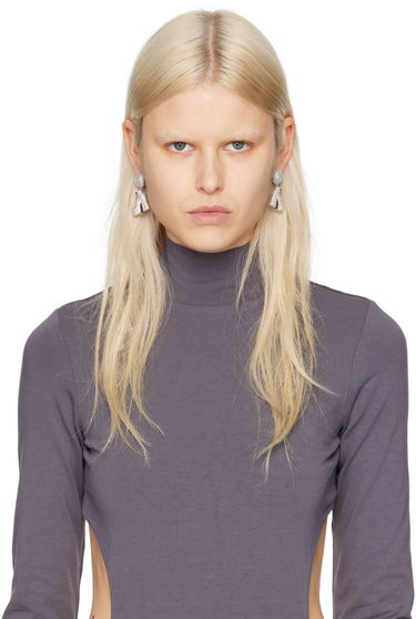 Örhängen Marc Jacobs Marc Jacobs Kiki Crystal Platform Boots Drop Earrings Metallisk | 2R3JER001J77, 2