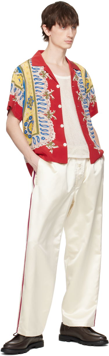 Skjorta Bode Bode Bricolage Short Sleeve Shirt Röd | MRS25SH002, 3