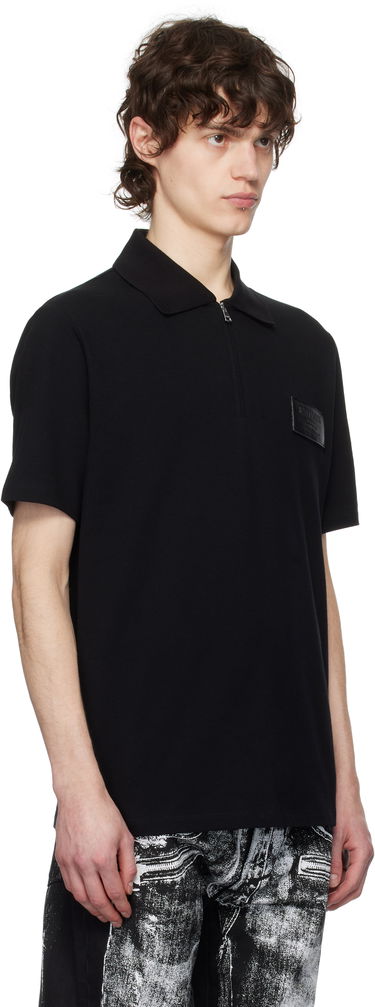 Polotröja Balmain Balmain Logo Patch Polo Svart | EH1GC027BC92, 1