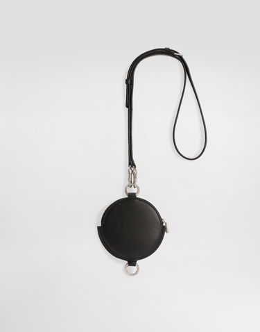 Plånbok Dolce & Gabbana Dolce & Gabbana Calfskin Round Coin Purse with Strap Svart | BP3344A6E4880999, 1
