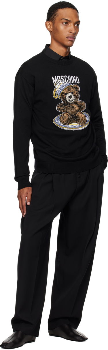 Sweater Moschino Moschino Teddy Intarsia Wool Sweater Svart | 252ZZ092952002555, 3