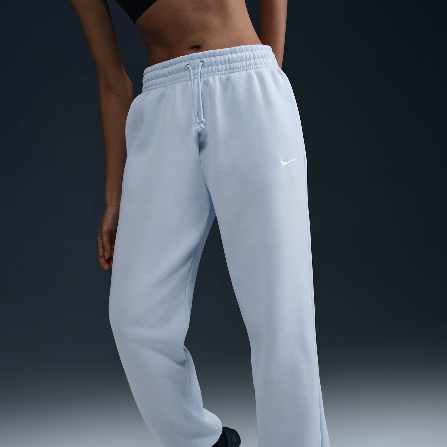 Träningsbyxor Nike Sportswear Phoenix Fleece High-Waisted Loose Fit Pants Blå | FZ5996-423, 1