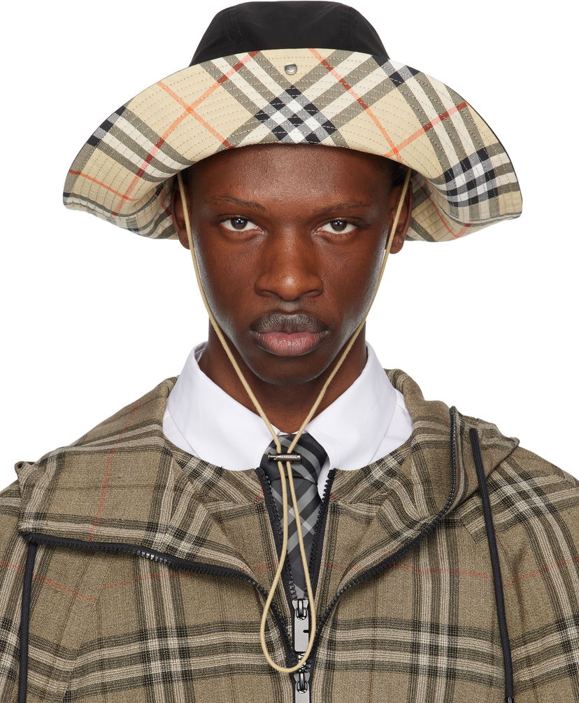 Hatt Burberry Burberry Check Brim Gabardine Bucket Hat Beige | 8112364
