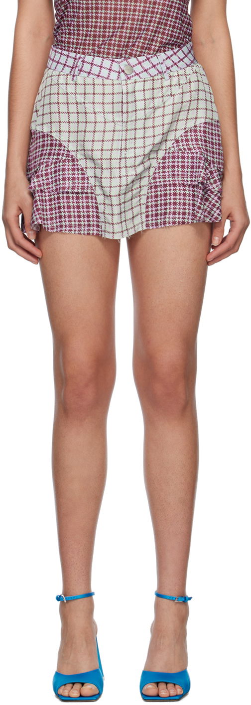 Kjol Miaou Miaou Houndstooth Miniskirt Flerfärgad | 4030TAFBRS