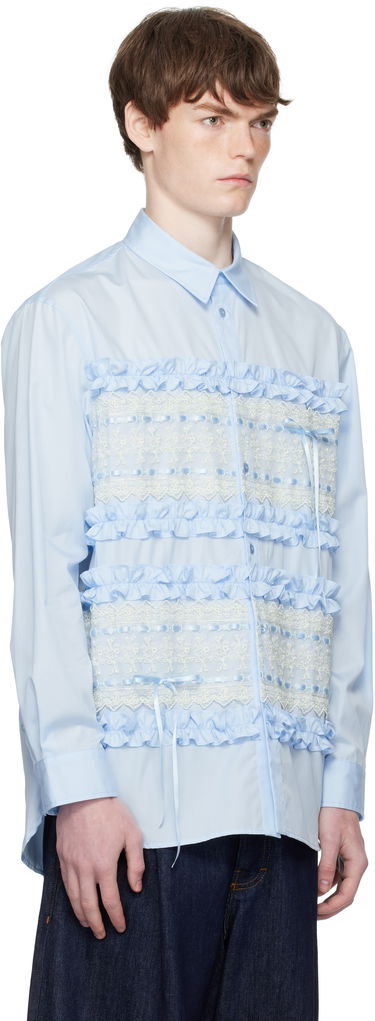 Skjorta Simone Rocha Simone Rocha Lace Ribbon Trim Shirt Vit | 5391 1025, 4
