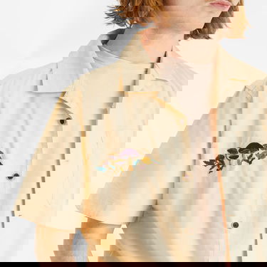 Skjorta KAVU Camp Collar Vacation Shirt with Mushrooms Embroidery Gul | 5262-2547, 5