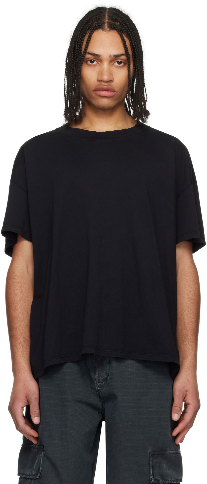 T-shirt LES TIEN Les Tien Oversized T-Shirt Svart | CJ-2094