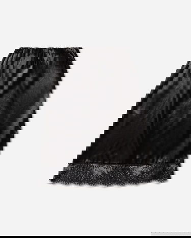 Kjol OpéraSPORT Lucia Satin Lace Trim Skirt Svart | K50FW25  4, 1