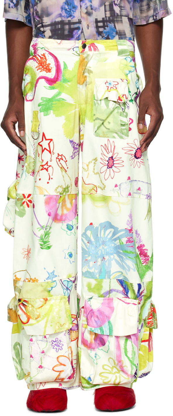 Cargo byxor Collina Strada Collina Strada Garden Print Cargo Pants Flerfärgad | XX6407