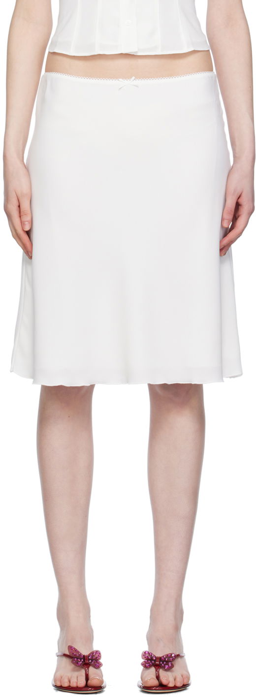 Kjol GUIZIO Guizio Paloma Midi Skirt Vit | C00304W016