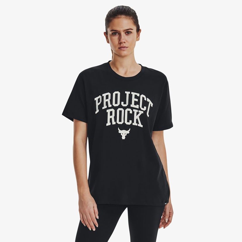 T-shirt Under Armour Project Rock Heavyweight Campus T-Shirt Svart | 1377449-001