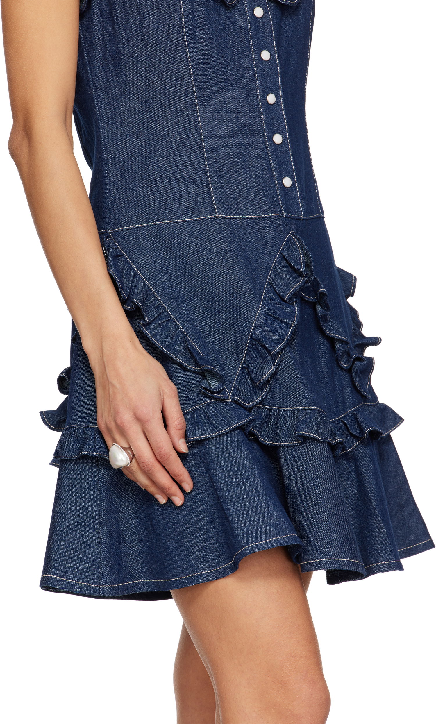 Ringa Ambush AMBUSH Large Pearl Heart Ring Vit | 12115243, 1