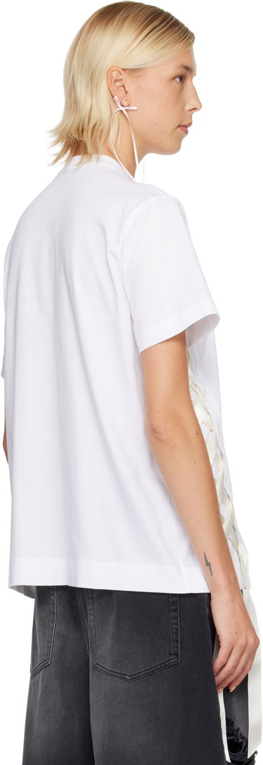T-shirt Simone Rocha Simone Rocha Unraveling Ribbon T-shirt Vit | 5368 0553, 2