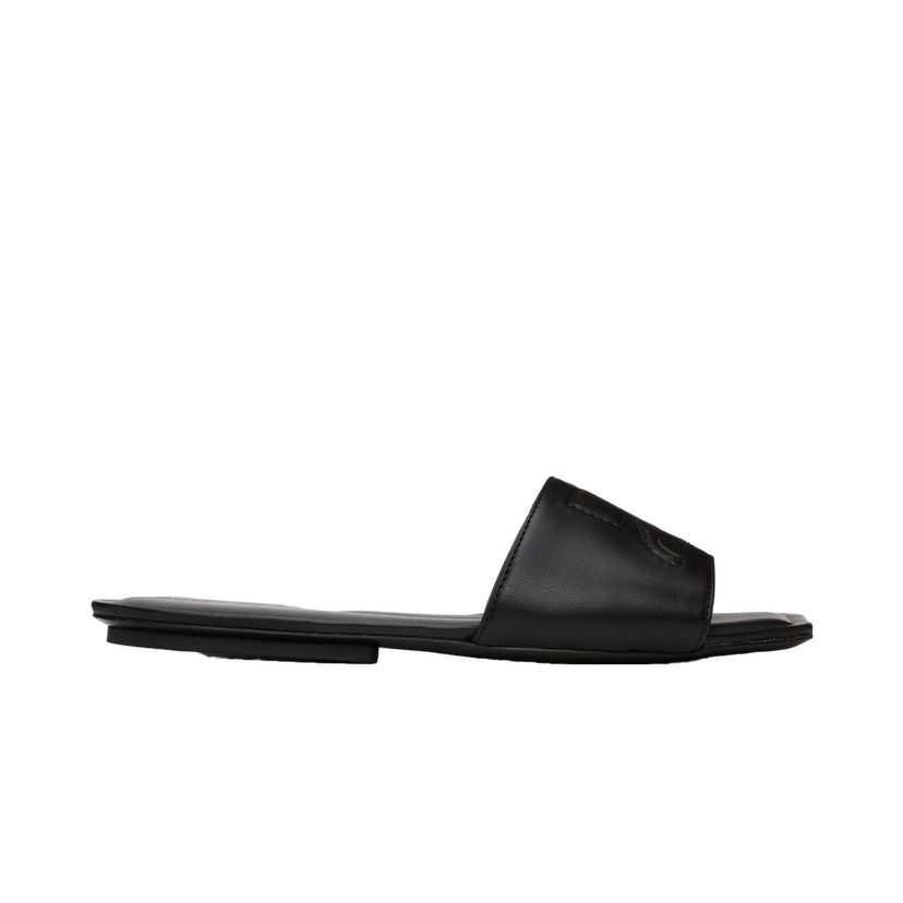 Sneakers och skor Courrèges 'AC' Leather Slide Sandals Svart | 124SSD003CR0052