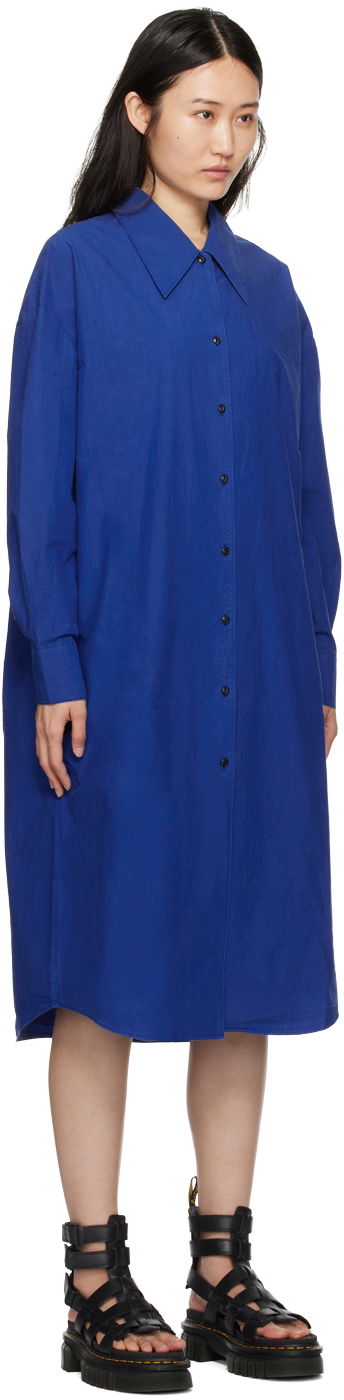 Skjorta YMC YMC Judy Midi Shirt Dress Blå | Q1WAD, 1