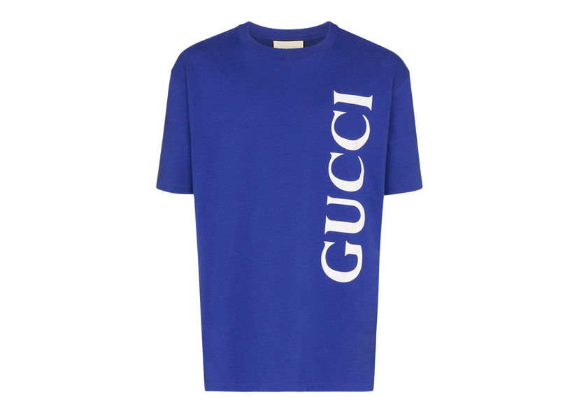 T-shirt Gucci Logo print Mörkblå | 565806 XJB2V 4118