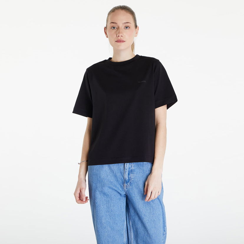 T-shirt Queens Essential T-Shirt With Tonal Print 3-Pack Multicolour Svart | QNS_011