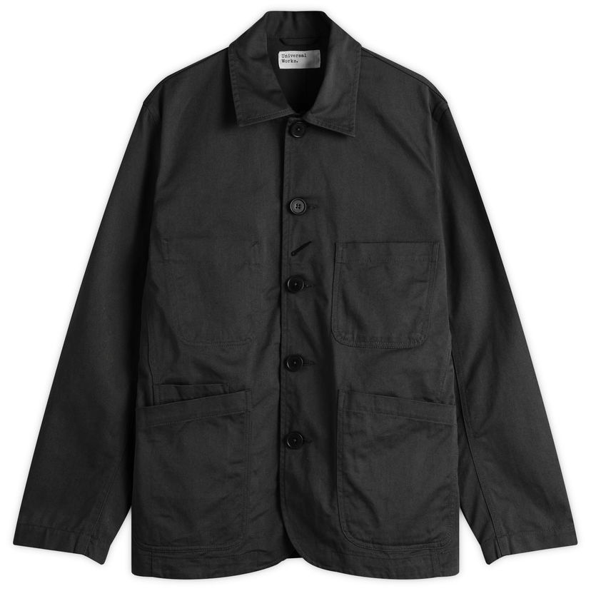 Jacka Universal Works Bakers Jacket, Size Large Svart | 00102-BLK