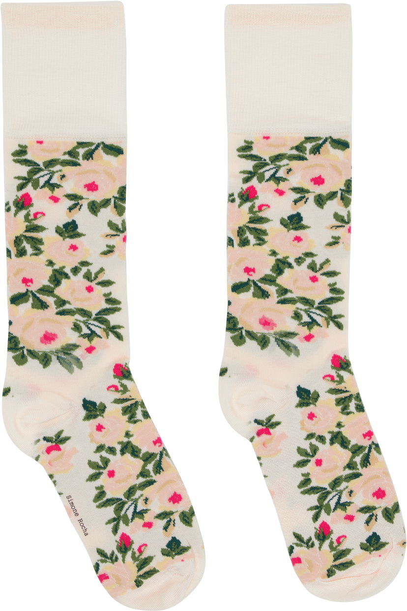 Strumpor Simone Rocha Simone Rocha Rose Bouquet Jacquard Socks Flerfärgad | SOCK62 0635