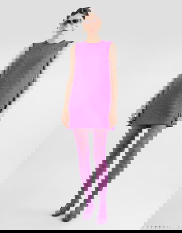 Klä Dolce & Gabbana Dolce & Gabbana Rachel Tweed Sleeveless Mini Dress Purpur | F6TLKTFMTACF0571, 1