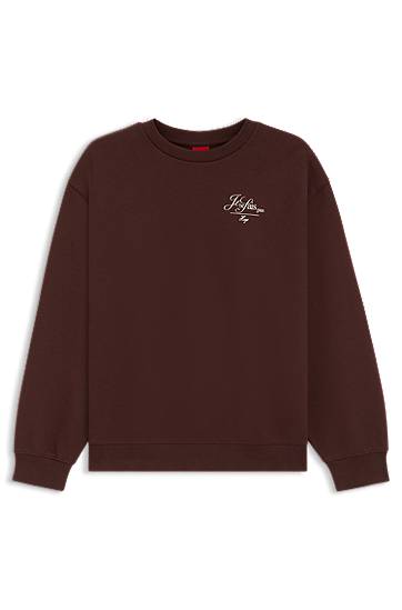 Sweatshirt BOSS Terry Sweatshirt with Graphic Print Brun | 50545633