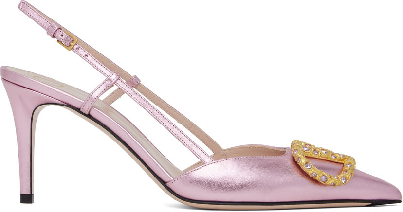Sneakers och skor Valentino Valentino Garavani VLogo Signature Slingback Heels Rosa | 6W2S0R01LUY