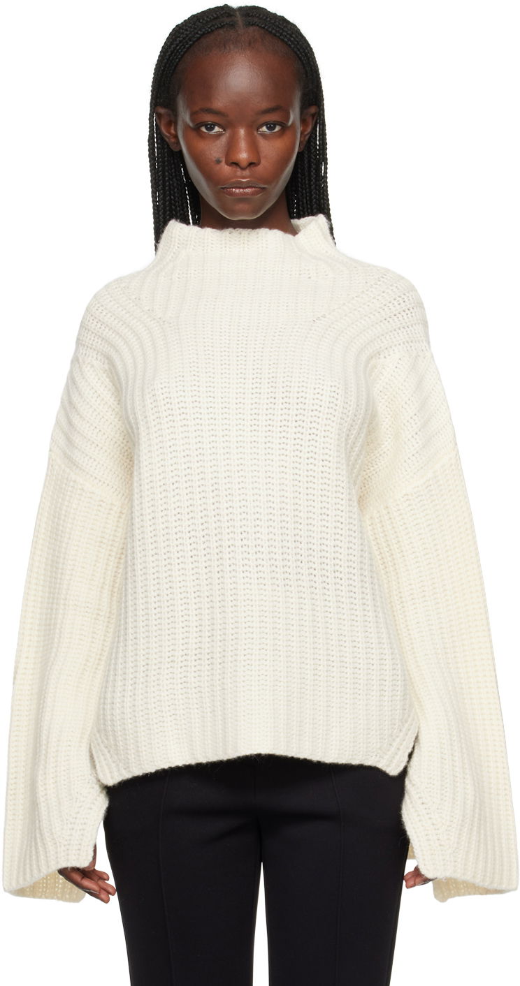 Sweater Loulou de Saison Loulou de Saison Bera Turtleneck Sweater Vit | BERA