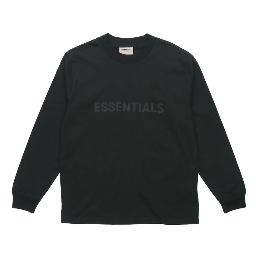 T-shirt Fear of God Essentials Boxy Long Sleeve T-Shirt Svart | FOG-SS20-400