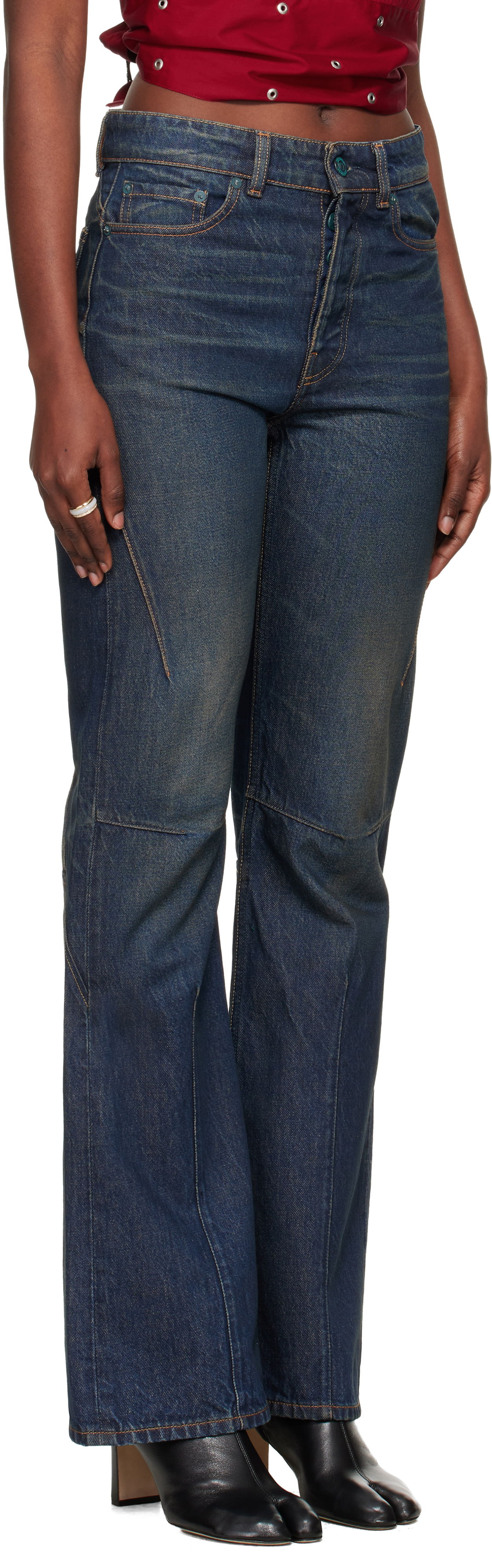 Jeans OUR LEGACY Moto Cut Flared Jeans Blå | W4255MS, 1