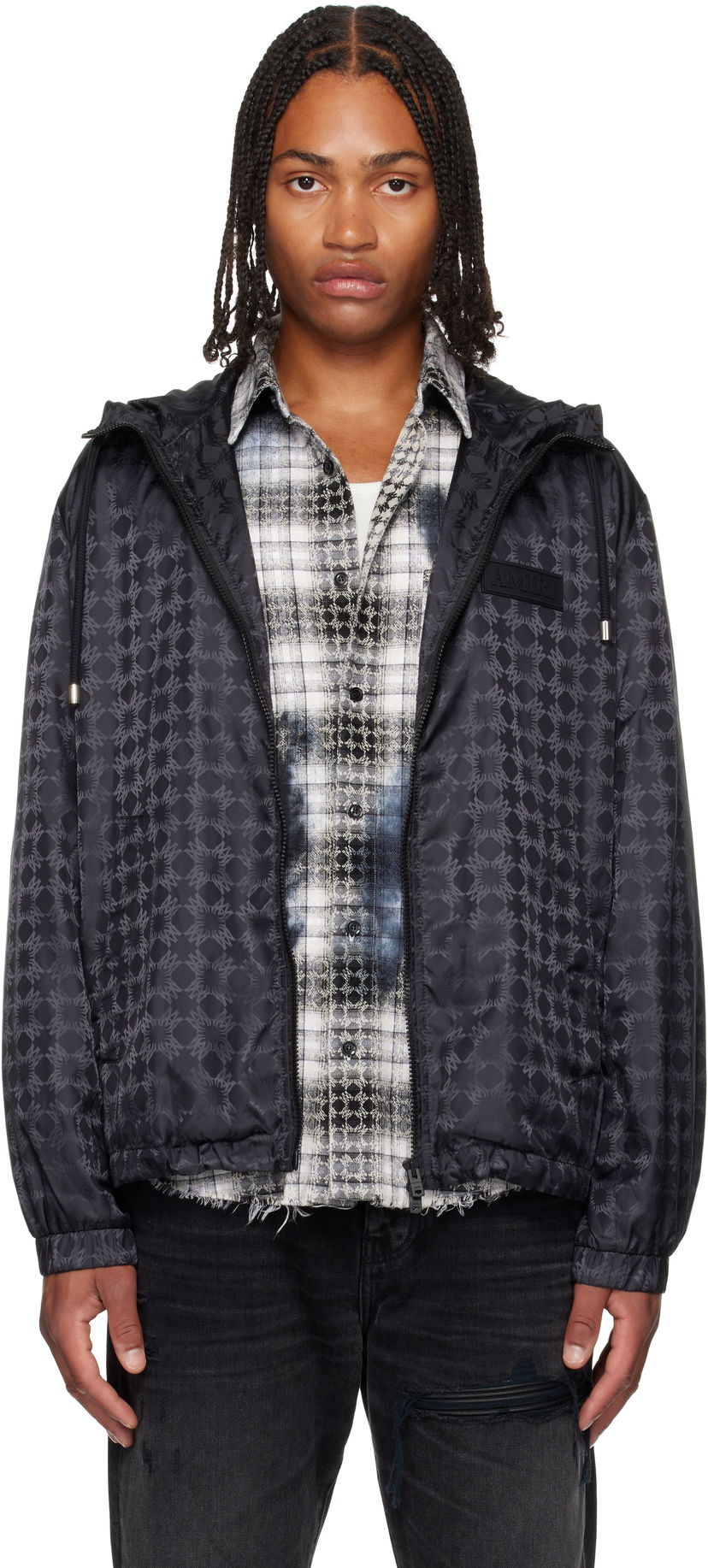Vindjacka AMIRI AMIRI MA Quad Windbreaker Jacket Svart | AMOULW1039