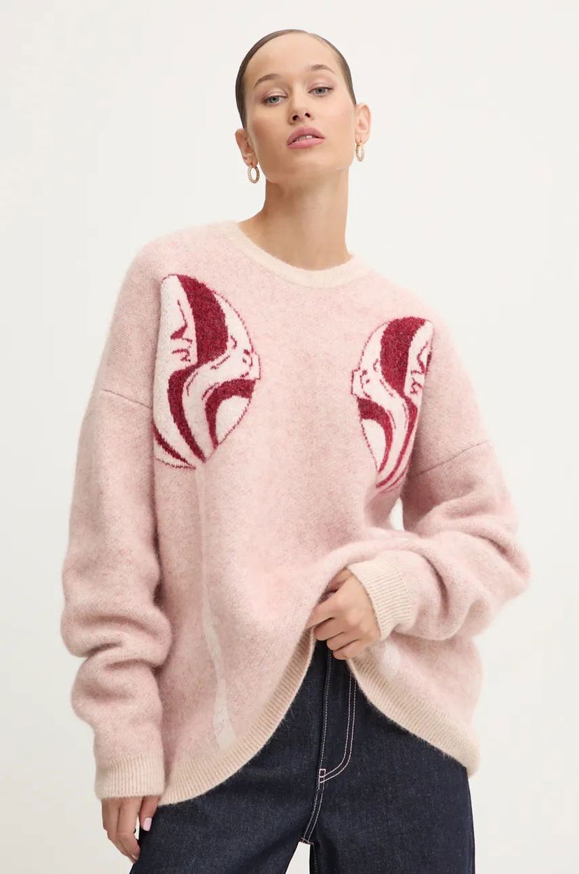 Sweater Fiorucci Fiorucci Warm Knitted Sweater Rosa | U01FMKSW255KN11MU01