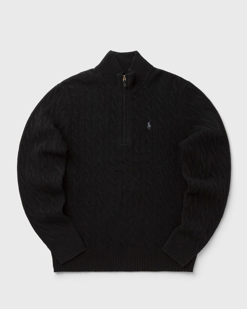 Sweater Polo by Ralph Lauren Cable Knit Quarter-Zip Mock Neck Sweater Svart | 710876766005