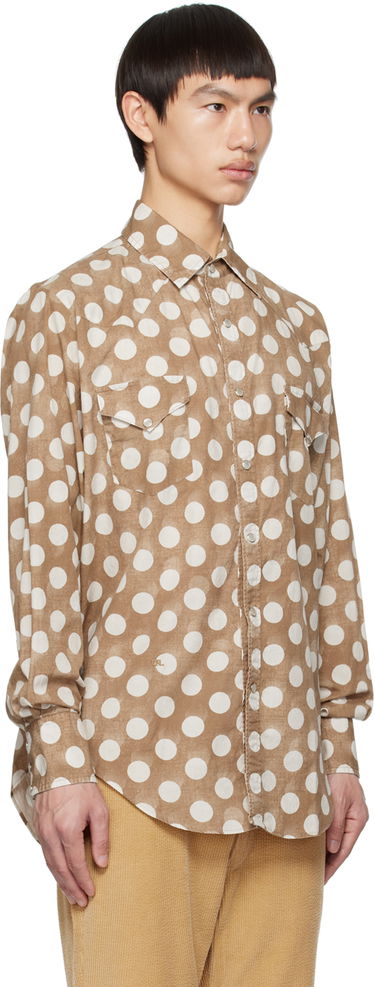 Skjorta ERL ERL Polka Dot Long Sleeve Shirt Brun | ERL06B012, 1