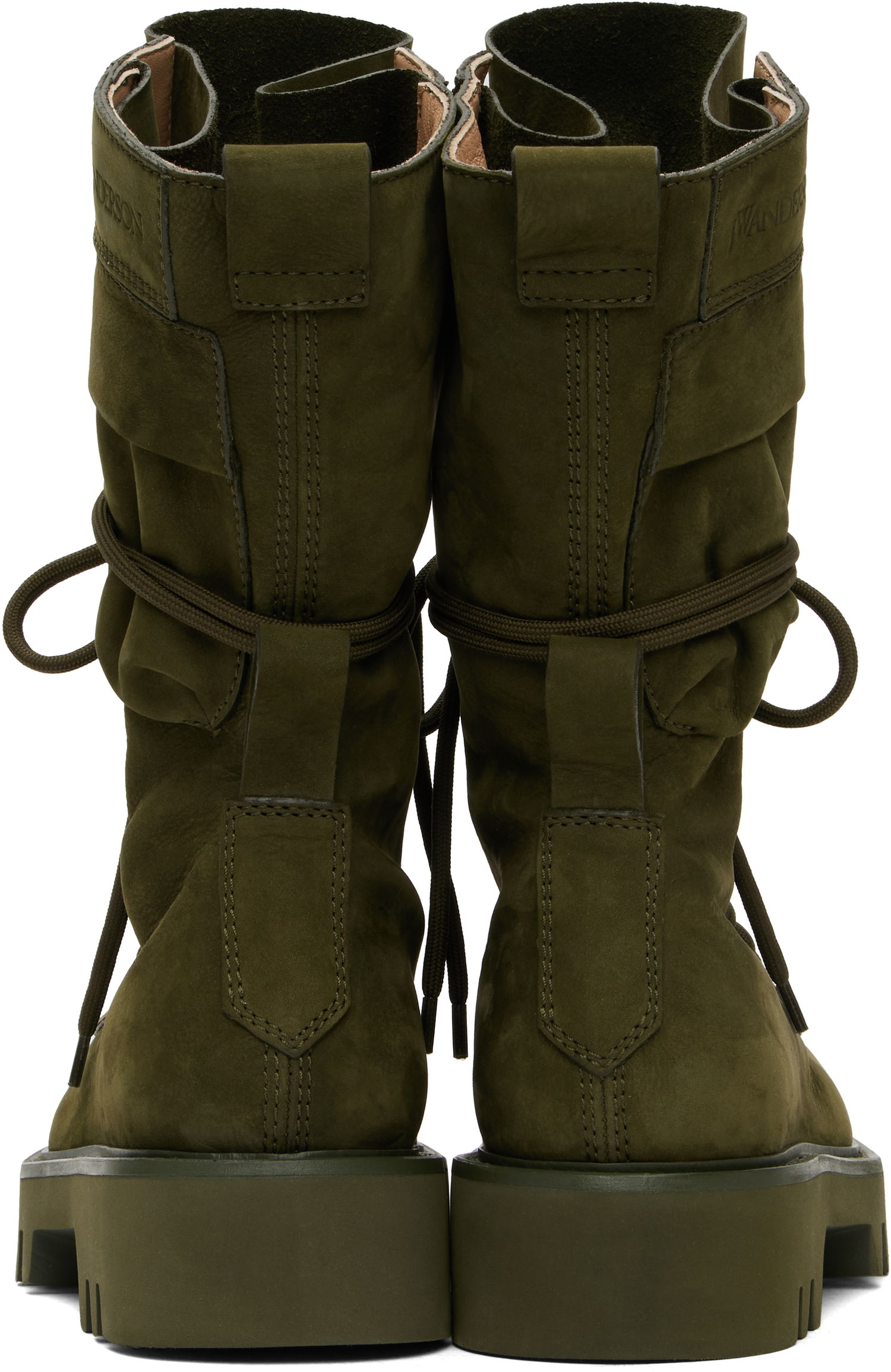 Sneakers och skor JW Anderson JW Anderson Combat Leather Boots Grön | BT0099-LA0258, 1