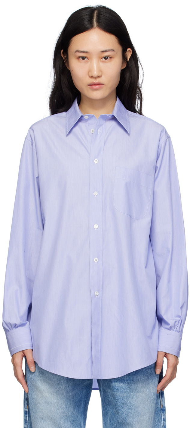 Skjorta Maison Margiela Oversized Shirt Blå | SI0DL0001 S54942