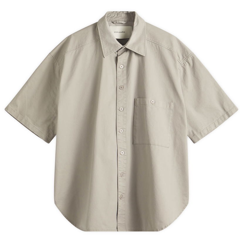 Skjorta Entire Studios Entire Studios Duper Short Sleeve Shirt, Size Small Beige | ESU-S25-2006-DO