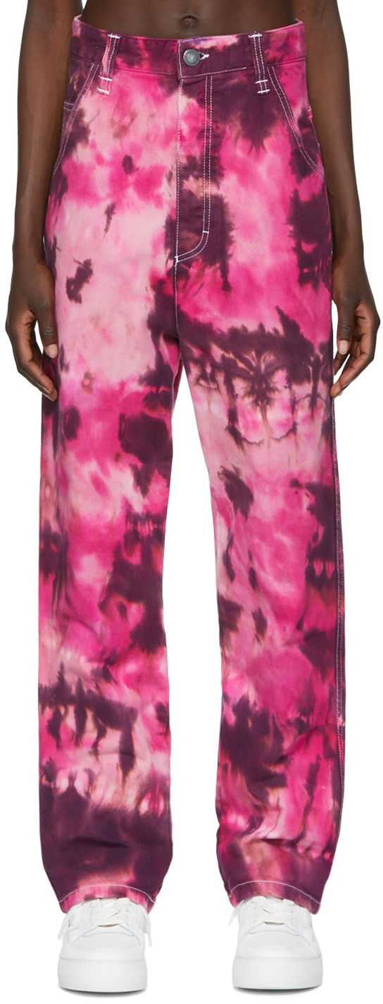 Jeans AMI Tie-Dye Carpenter Jeans Purpur | UTR102.631