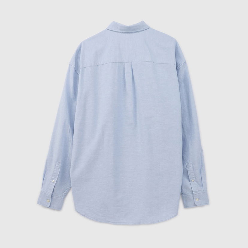 Skjorta GAP Longsleeve Standard-Fit Oxford Logo Shirt Light Blue Blå | 887258-00