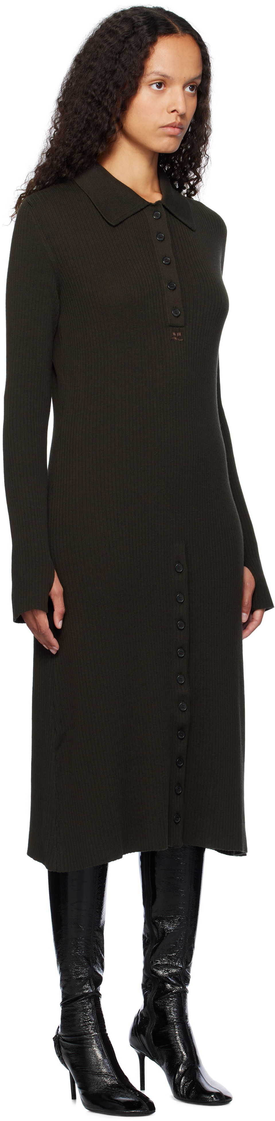 Sweater Courrèges Courrèges Midi Polo Dress Grön | 324MRO468FI0049, 1