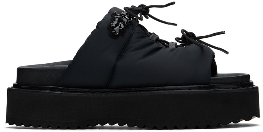 Tillbehör Simone Rocha Simone Rocha Platform Ghillie Sandals Svart | SLD50B 0798, 0