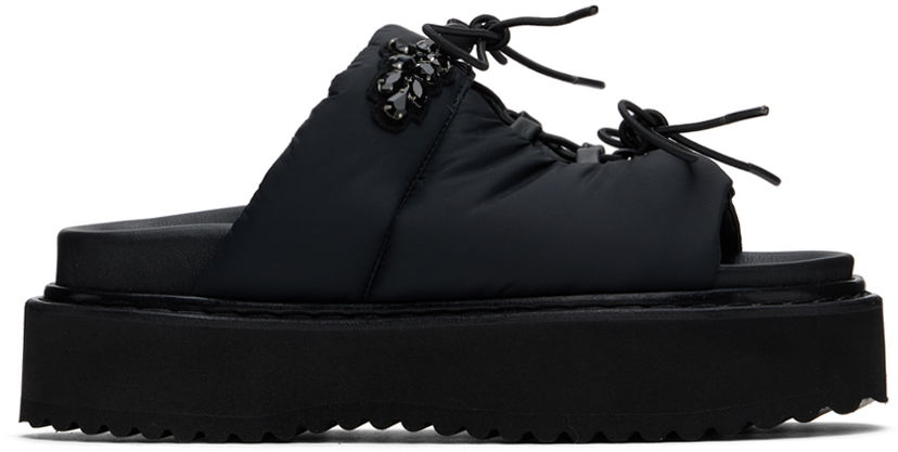Tillbehör Simone Rocha Simone Rocha Platform Ghillie Sandals Svart | SLD50B 0798